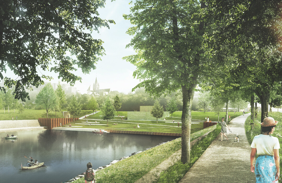 Hanggarten am Hafenende