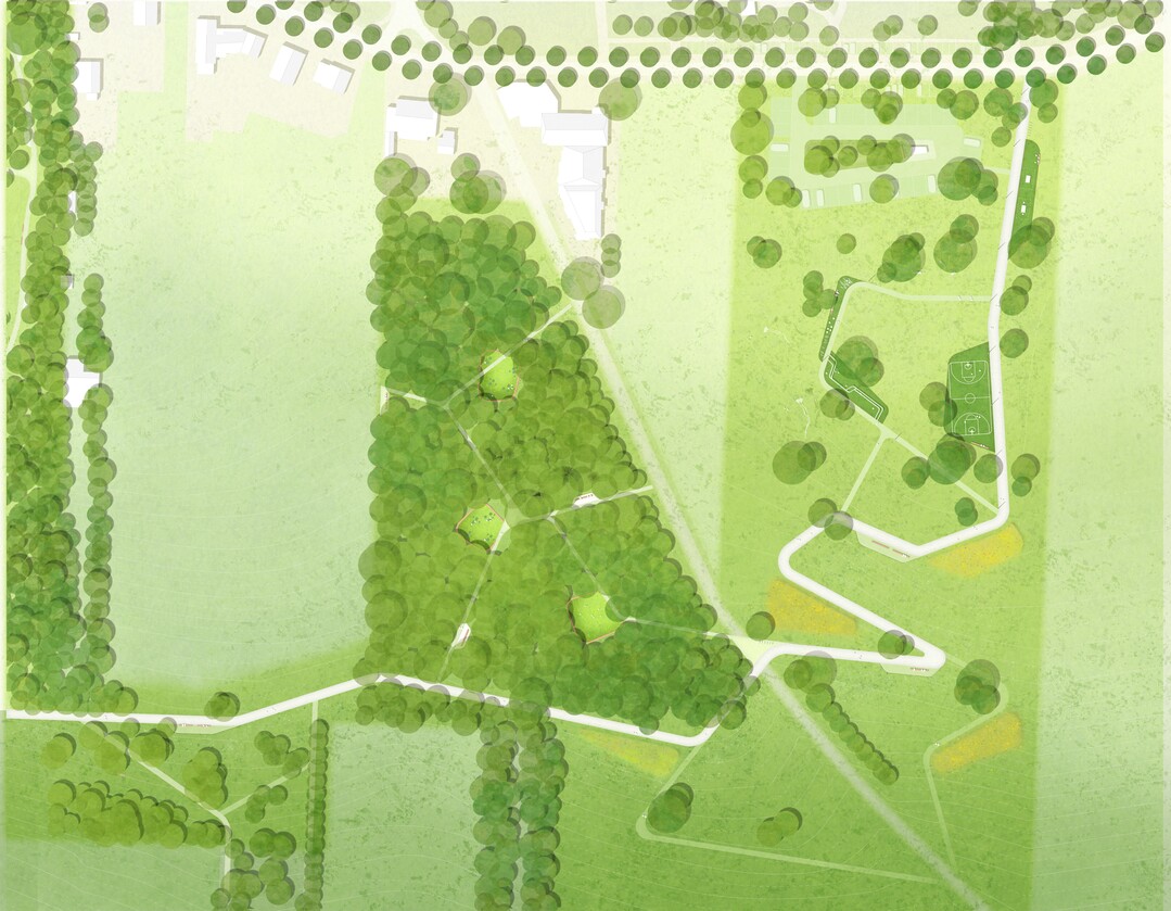 Lageplan des Wiesenparks
