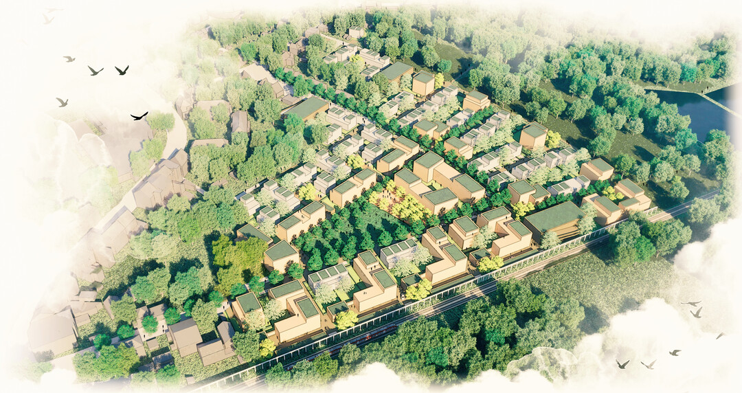 Getragen wird der Entwurf von zwei aus den historischen Ruhrgebietssiedlungen abgeleiteten Motiven: Dem Quartierspark, der als grne Mitte einen Kristallisationspunkt fr die Quartiersffentlichkeit bildet und den Wohnhfen unterschiedlicher Spielart und Dichte, die eine Heimat fr generationsbergreifende Nachbarschaften erzeugen. Verknpft werden diese Kernelemente des Entwurfs mit den wichtigen Zielpunkten in der Umgebung ber ein komfortables und sicheres Wegenetz. Als Rckgrat des Wegenetzes fungieren die beiden grnen Pfade zwischen dem Quartierspark in der Mitte und der urbanen Natur im Norden. (AUSZUG ENTWURFSTEXT)