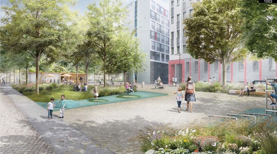 Perspektive Rathausplatz