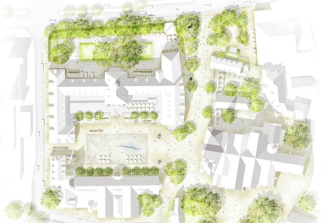 Inmitten des baulichen Ensembles aus Rathaus, Markthalle und Mnsterkirche liegt die Platzfolge aus Rathausplatz und Mnsterkirchplatz. An diesem Kristallisationspunkt in der Herforder Innenstadt begegnen sich die verschiedenen Facetten des Stadtlebens aus Kirche, Politik und Verwaltung, Mrkten und Gastronomie sowie Konzerten und Veranstaltungen. Gleichzeitig sind Mnsterkirchplatz und Rathausplatz Mittelpunkt zwischen historischer Innenstadt, dem Museum Marta und dem Naherholungsraum an der Aa. (AUSZUG ENTWURFSTEXT)