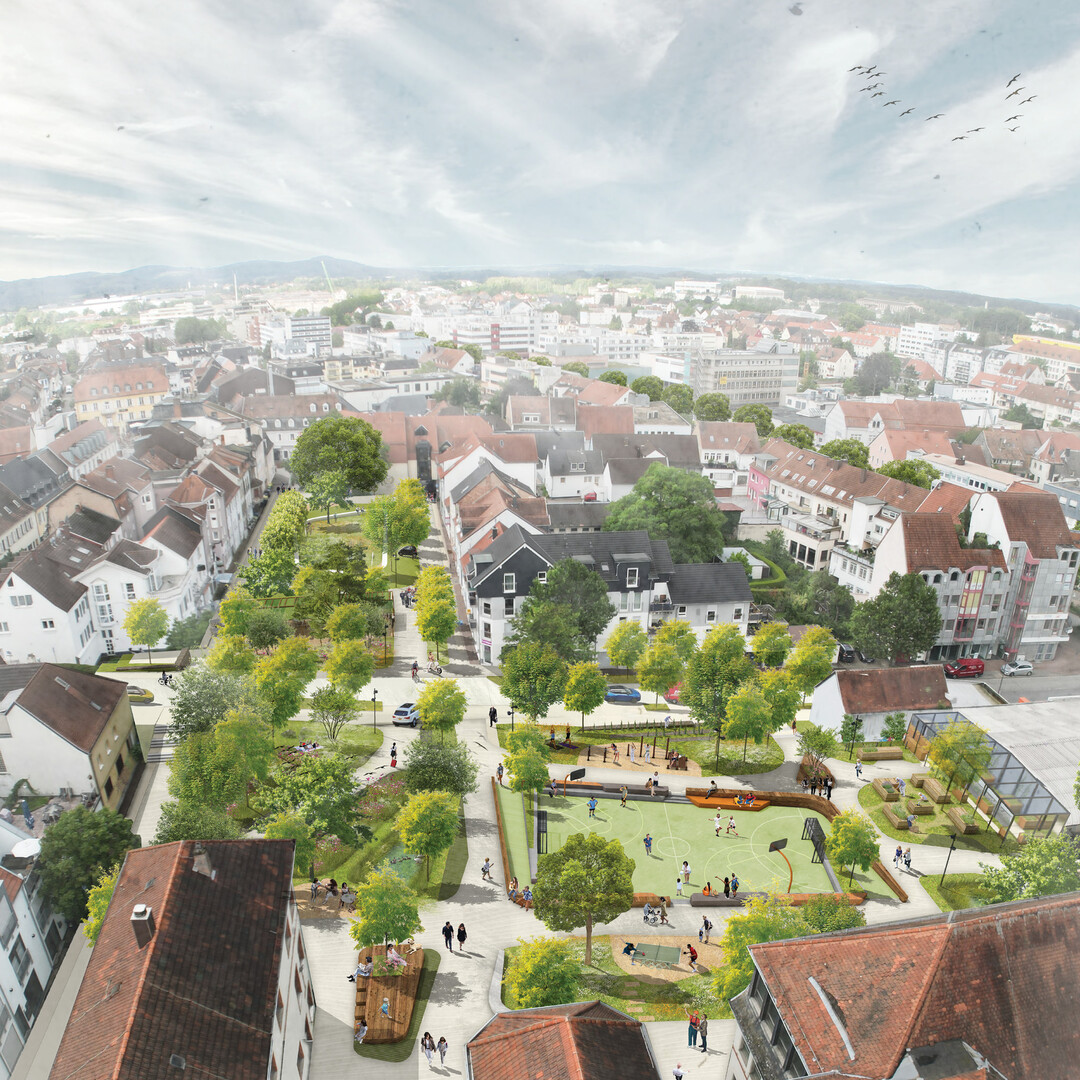 Der Wettbewerbsentwurf (...) entspricht grundstzlich dem Frderaufruf des BMWSB zur Anpassung
urbaner Rume an den Klimawandel und leistet durch eine gezielte Entwicklung der grnblauen
Infrastruktur einen Beitrag zur klimagerechten Stadtentwicklung, da hier soziale und kologische
Herausforderungen durch zunehmende lokale Klimavernderungen zusammentreffen, die
einer neuen integrierten Herangehensweise und Erprobung bedrfen.
Ebenso erfllt der Wettbewerbsentwurf (...) das vom Auslober geforderte Konzept zur Neugestaltung
des Umfeldes der ehemaligen Hohenburgschule mit Piazza Albano Laziale und Urban Gardening,
um den Zielen der Nachhaltigkeit, insbesondere der Klimaanpassung, gerecht zu werden
und darber hinaus die Aufenthaltsqualitt und Attraktivitt zu steigern. (AUSZUG JURYPROTOKOLL)