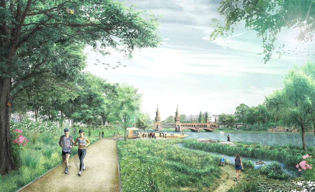 Der Entwurf "Dickes B an der Spree" von Studierenden der BHT Berlin erhlt den Sonderpreis fr interdisziplinres nachhaltiges Planen und Bauen, 
gestiftet von eZeit Ingenieure GmbH.