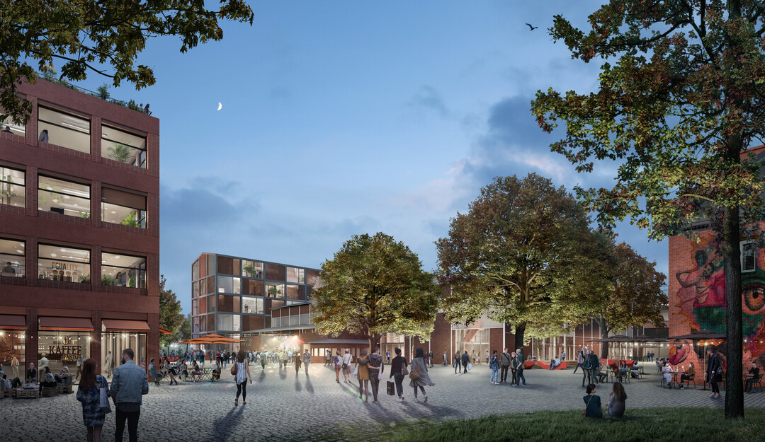 Den zweiten Baustein bildet die Hamburg Music Hall  ein neues Konzerthaus fr Hamburg. Eine bestehende Lagerhalle wird als Konzerthalle fr Rock- und Popkonzerte und andere Veranstaltungen umgenutzt. Dabei wird ein Auditorium mit circa 5000 Pltzen als eigenstndiger Neubau in die bestehende Halle eingefgt. Es entsteht ein kulturelles Zentrum, das durch seine flexible Nutzbarkeit fr ganz Hamburg von Bedeutung sein wird und zur Belebung des Quartiers beitrgt. (AUSZUG gmp)