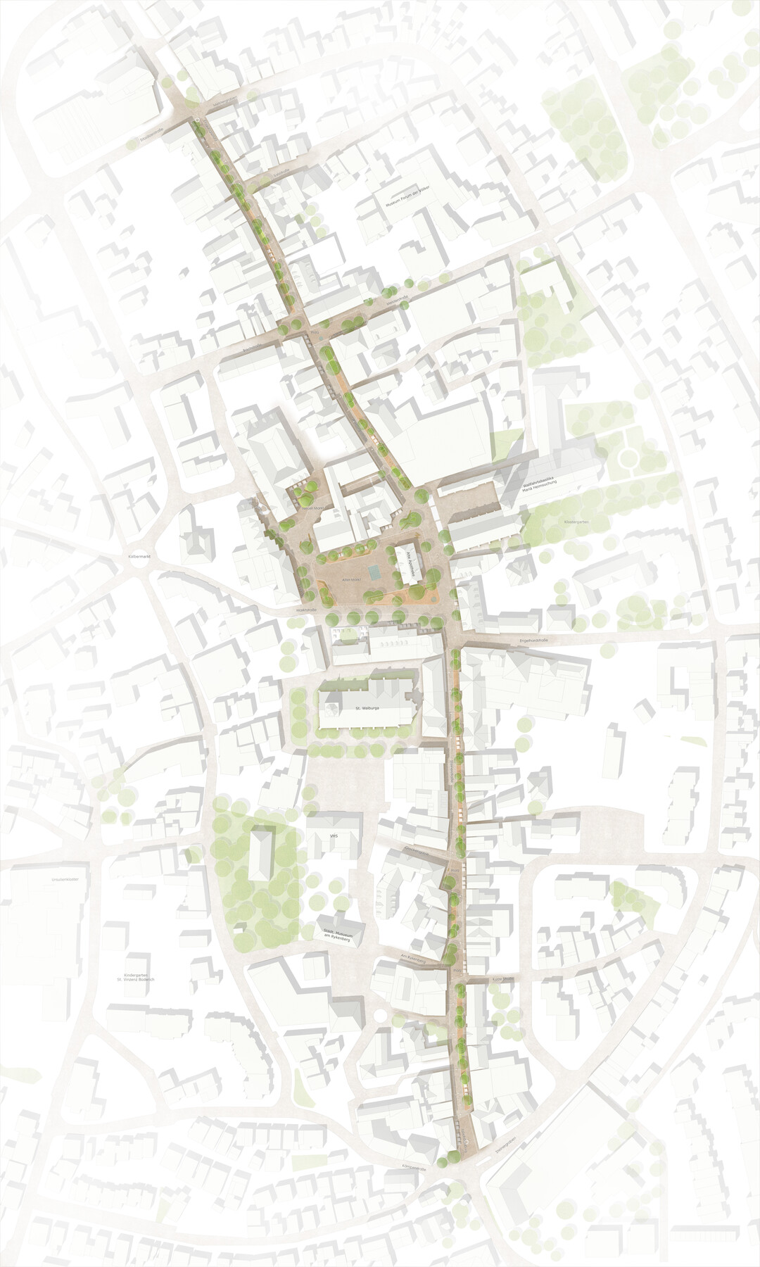 Lageplan zur Neugestaltung der Fugngerzone in Werl