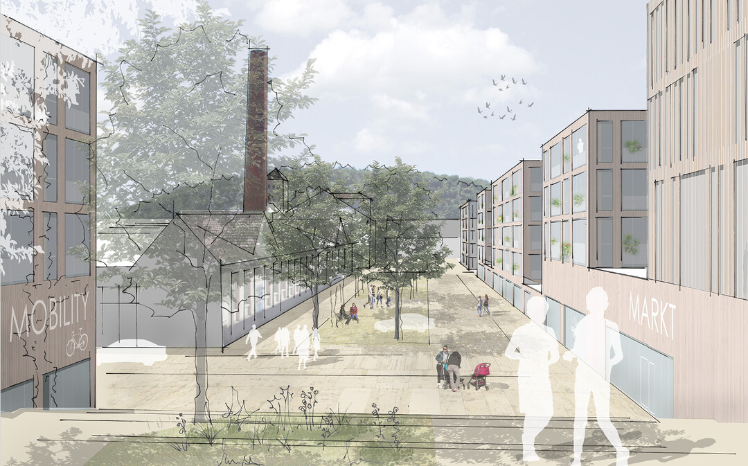 Durch die stdtebauliche Neuordnung des Areals soll ein
hochwertiges Quartier entwickelt werden und dabei zu einer nachhaltigen
Strkung ganz Lauchringens beitragen. Das ehemalige Fabrikgelnde der
Lauffenmhle wird an allen Seiten geffnet und mit dem umgebenden Ort
und der Landschaft vernetzt. Wertvolle oder charaktervolle Gebude
werden erhalten und in die stdtebauliche Struktur eingebunden. Der neu
entstehende Riedwiesen Park vervollstndigt die stdtebauliche
Entwicklung.(AUSZUG ENTWURFSTEXT)