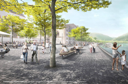 Jurymeinung: Die Stadt Boppard hat den europaweit ausgeschriebenen Planungswettbewerb in enger Zusammenarbeit mit der Initiative Baukultur der Struktur- und Genehmigungsdirektion Nord durchgefhrt. In der SGD Nord angesiedelt ist die Initiative Baukultur fr das Welterbe Oberes Mittelrheintal, die diesen Wettbewerb baufachlich begleitete. Wolfgang Treis, der Prsident der SGD Nord, der als Preisrichter in das Verfahren eingebunden war, meint zum sensiblen Umgang mit dem Bestand: Genau diese Sensibilitt brauchen wir im Umgang mit dem Thema Welterbe. So kann dieser Lsungsansatz Vorbildcharakter fr vergleichbare Projekte entwickeln. Ich bin mir zudem sicher, dass die Neugestaltung der Rheinallee die Stadt Boppard in ihrer stdtebaulichen Entwicklung deutlich voranbringen wird.INTRO=ON