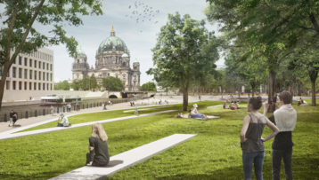 Der Siegerentwurf von RMP Stephan Lenzen Landschaftsarchitekten berzeugt mit eienr prgnanten Figur. 