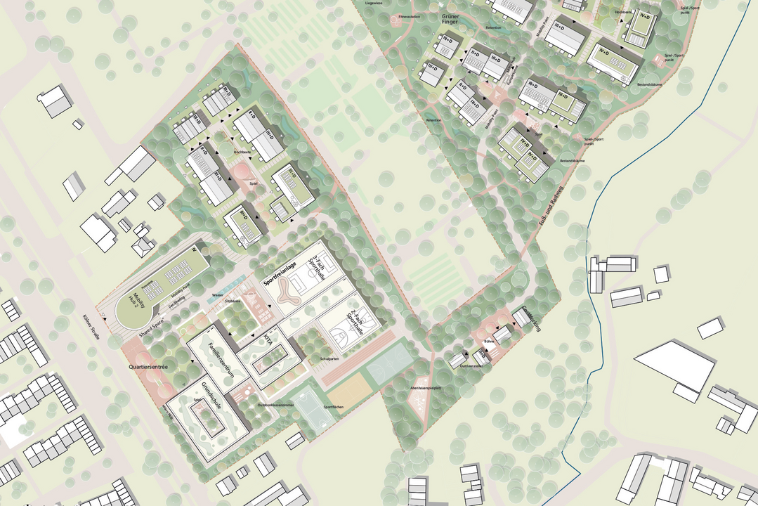 Ausschnitt des Lageplans