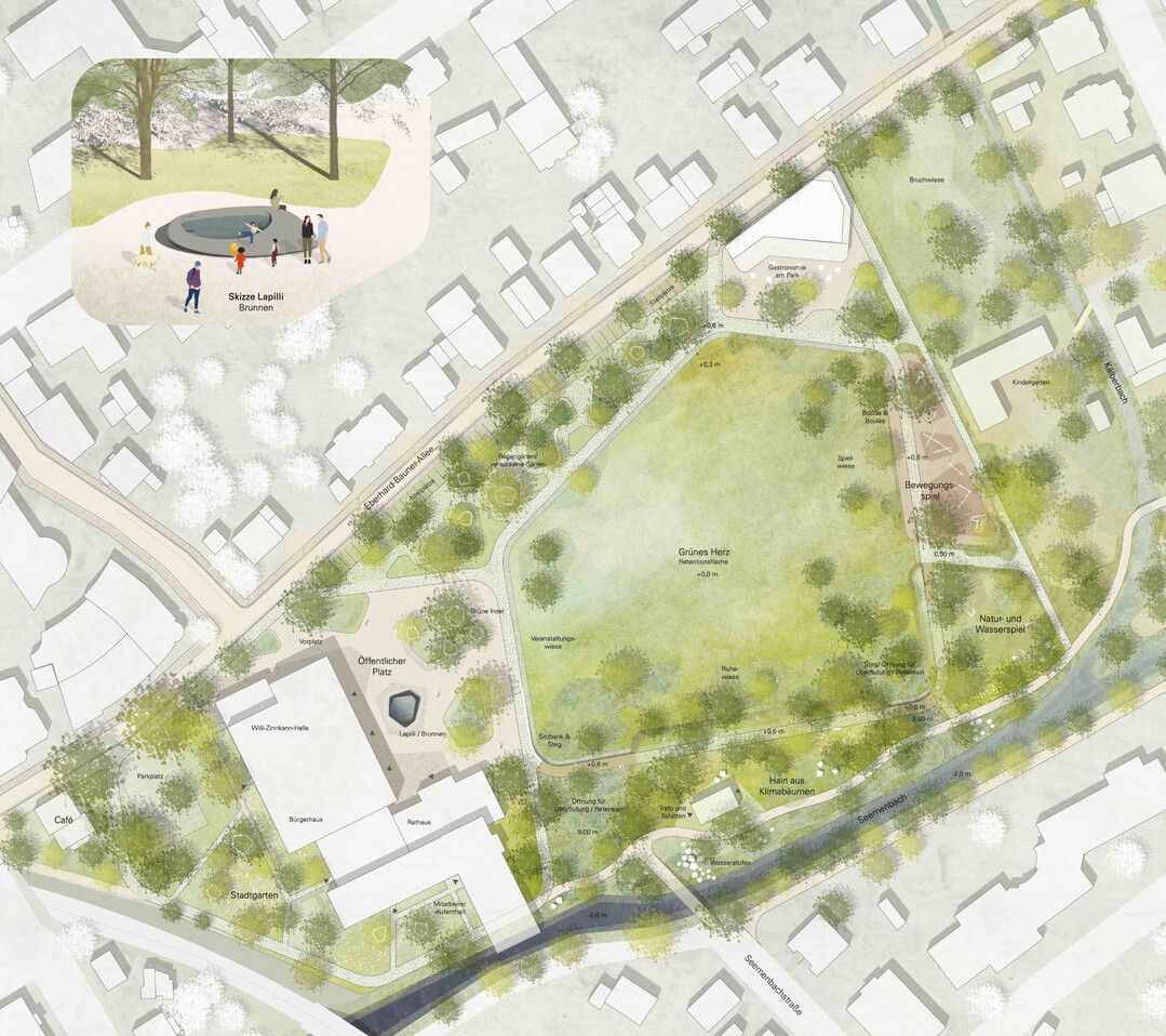 Lageplan zum Teilbereich Bdingen der Landesgartenschau Oberhessen 2027