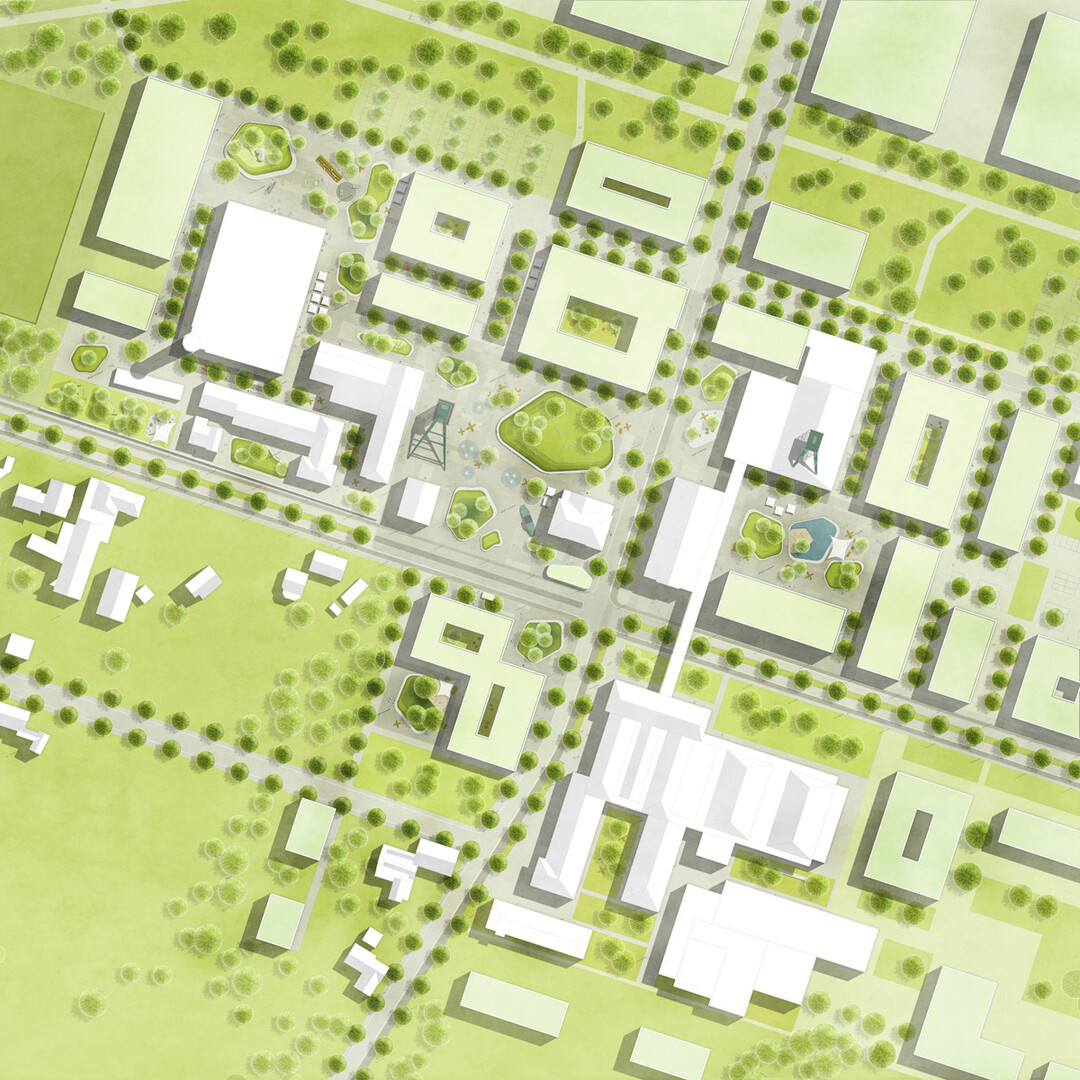 Mit der Umsetzung des Tor West geht der im Masterplanprozess angestoene 
Schichtwechsel der ehemaligen Zeche von Oeynhausen zum Inova-Park in die 
Realisierung. Die Realisierung des Tor West erffnet neue Blicke in das ehemals 
geschlossene Werksgelnde. Es wandelt sich, im ersten Schritt in seinen zentralen 
Teilbereichen, zum ffentlichen Raum. [Auszug Entwurfserluterung]