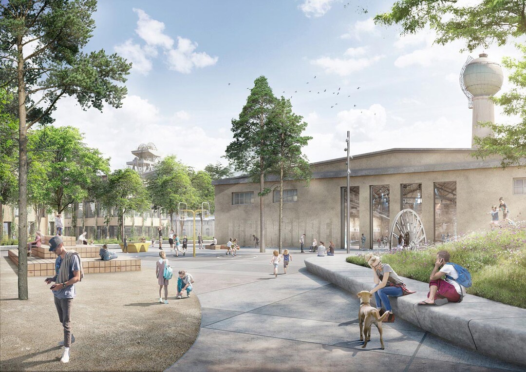 Das Tor West integriert die historischen Bausteine der ehemaligen Zeche und haucht ihnen ein neues Leben ein: Die Halle 1 wird als Museum der Bodenschtze nachgenutzt und so zum ffentlichen Anlaufpunkt. Das Alte Pfrtnerhaus wird zum Grnderzentrum fr Startups, das Frdermaschinengebude zum Kreativzentrum. Mit diesen Kernnutzungen entsteht ein neues, abwechslungsreiches Leben in alten Mauern.[Auszug Entwurfserluterung]