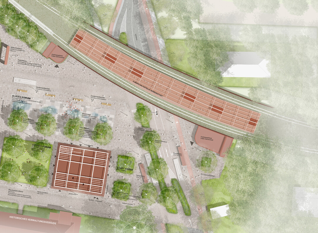 Lageplan zum Entre der Siemensstadt Square