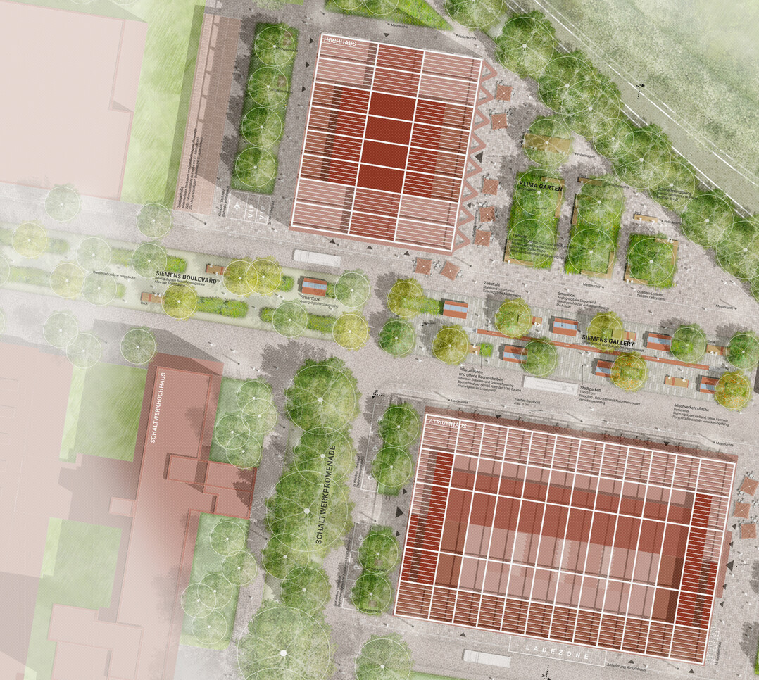Lageplan zum Entre der Siemensstadt Square